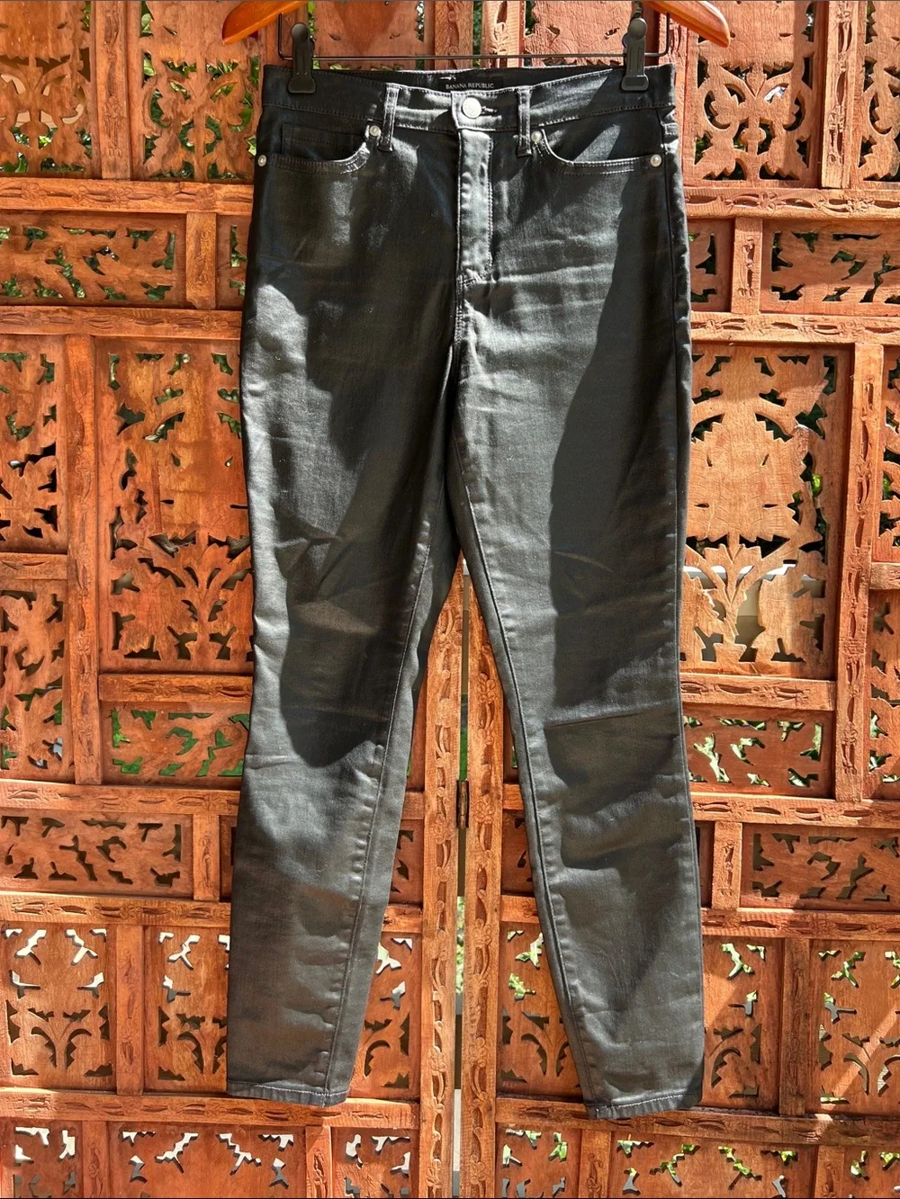 BR Faux Leather High Rise Skinny Jeans